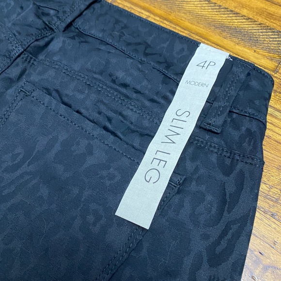 NWT Ann Taylor Black Cheetah Print Jeans - Picture 4 of 8